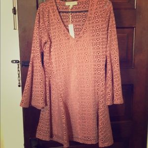 Gorgeous pale pink crochet dress